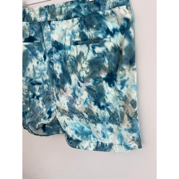 Corridor Swim Trunks Men L Blue Tie Dye Elastic Waist Mesh‎ Lined Shorts - Picture 8 of 8